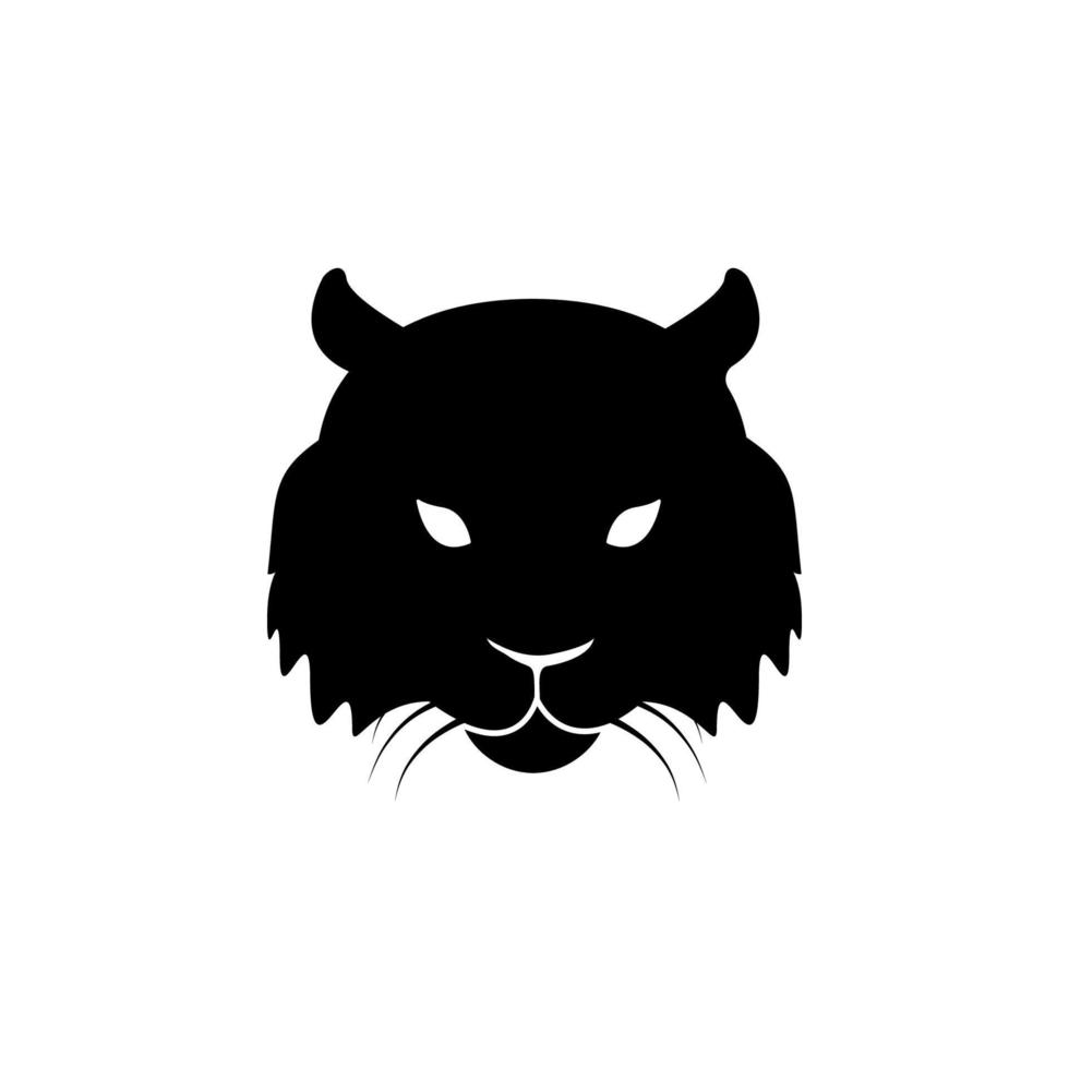 hoofd van leeuwin silhouet vector icoon illustratie