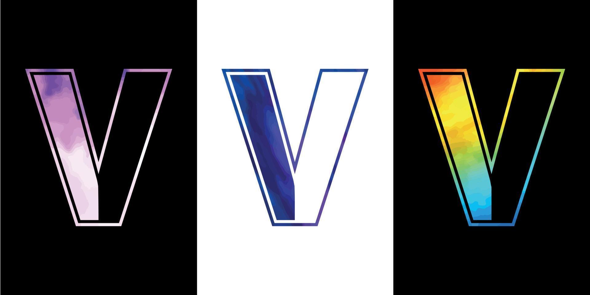 eerste brief v logo icoon vector ontwerp sjabloon. premie luxueus logotype voor zakelijke bedrijf identiteit