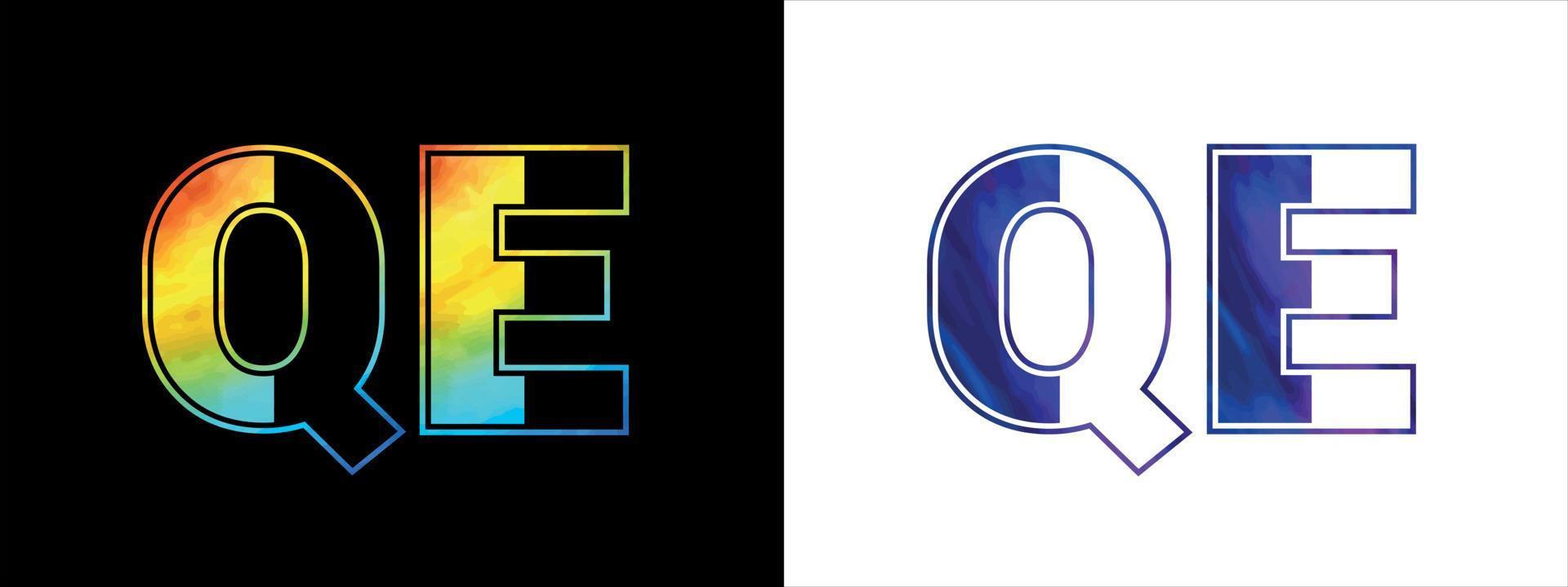 uniek qe brief logo icoon vector sjabloon. premie elegant alfabet logo ontwerp voor zakelijke bedrijf