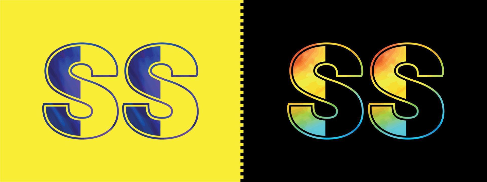 brief ss logo ontwerp vector sjabloon. creatief modern luxueus logotype voor zakelijke bedrijf identiteit