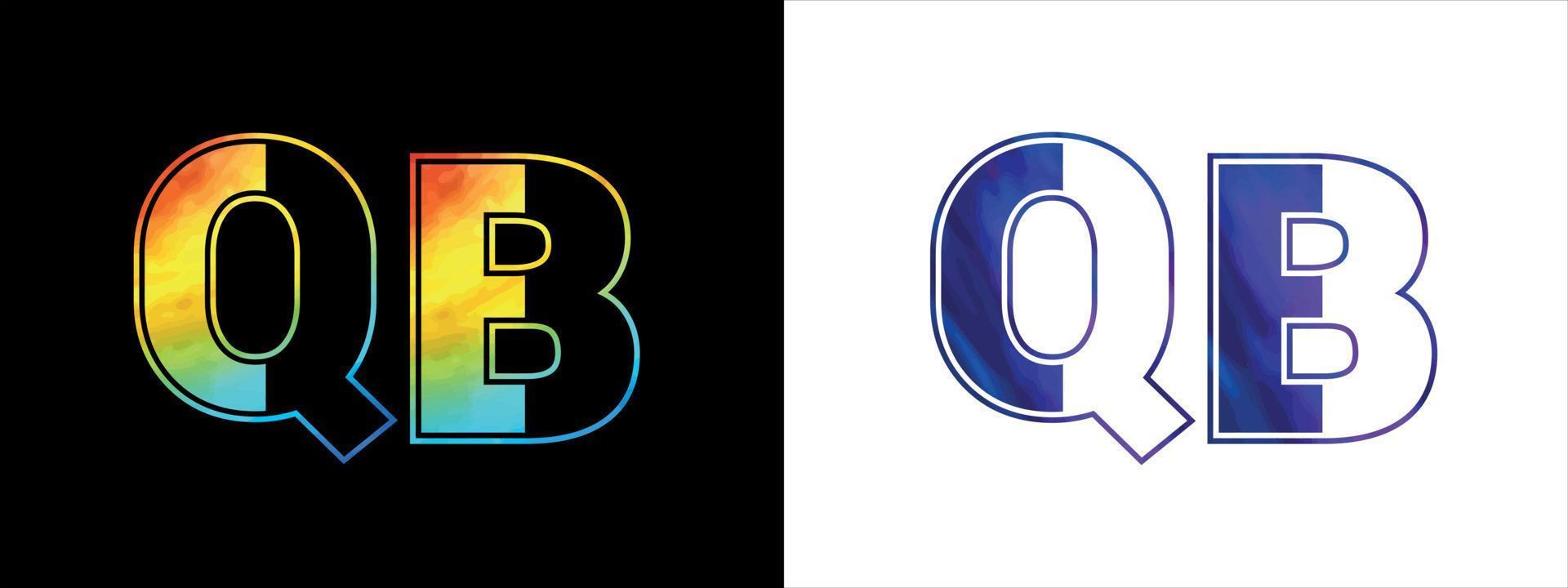 eerste brief qb logo icoon vector ontwerp sjabloon. premie luxueus logotype voor zakelijke bedrijf identiteit