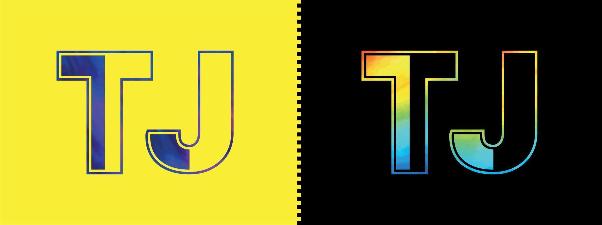 eerste brief tj logo icoon vector ontwerp sjabloon. premie luxueus logotype voor zakelijke bedrijf identiteit