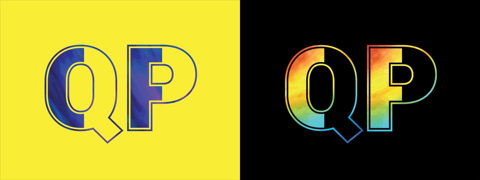 uniek qp brief logo icoon vector sjabloon. premie elegant alfabet logo ontwerp voor zakelijke bedrijf