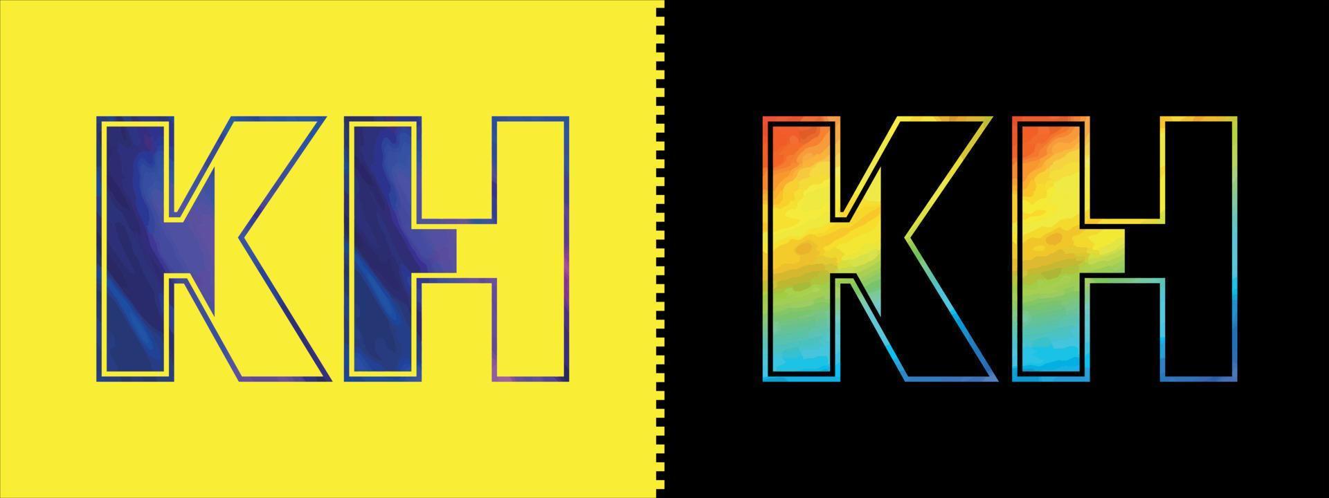 uniek kh brief logo icoon vector sjabloon. premie elegant alfabet logo ontwerp voor zakelijke bedrijf