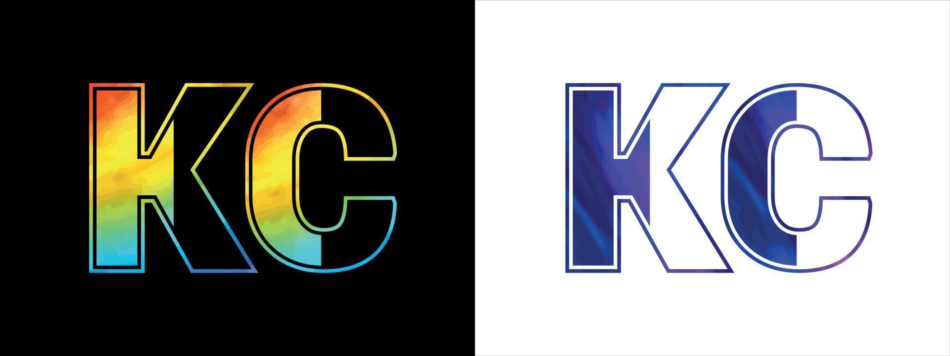 brief kc logo ontwerp vector sjabloon. creatief modern luxueus logotype voor zakelijke bedrijf identiteit