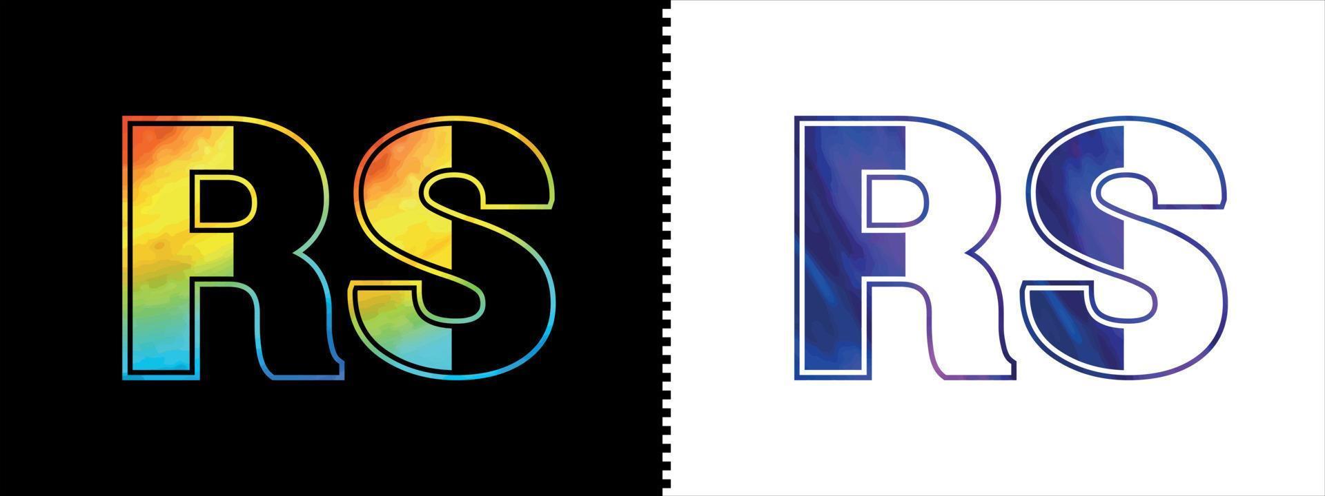 brief rs logo ontwerp vector sjabloon. creatief modern luxueus logotype voor zakelijke bedrijf identiteit