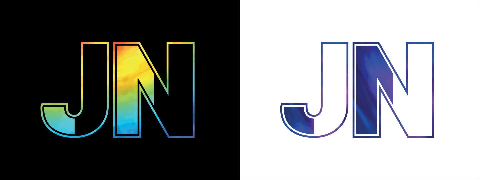 eerste brief jn logo icoon vector ontwerp sjabloon. premie luxueus logotype voor zakelijke bedrijf identiteit