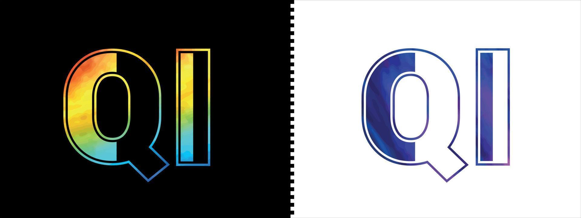 brief qi logo ontwerp vector sjabloon. creatief modern luxueus logotype voor zakelijke bedrijf identiteit