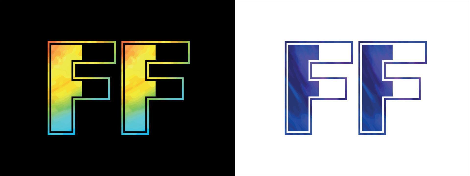 uniek ff brief logo icoon vector sjabloon. premie elegant alfabet logo ontwerp voor zakelijke bedrijf