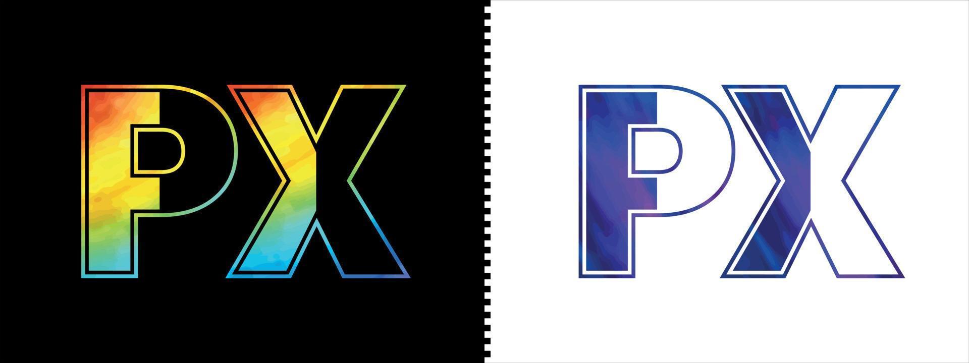 uniek px brief logo icoon vector sjabloon. premie elegant alfabet logo ontwerp voor zakelijke bedrijf