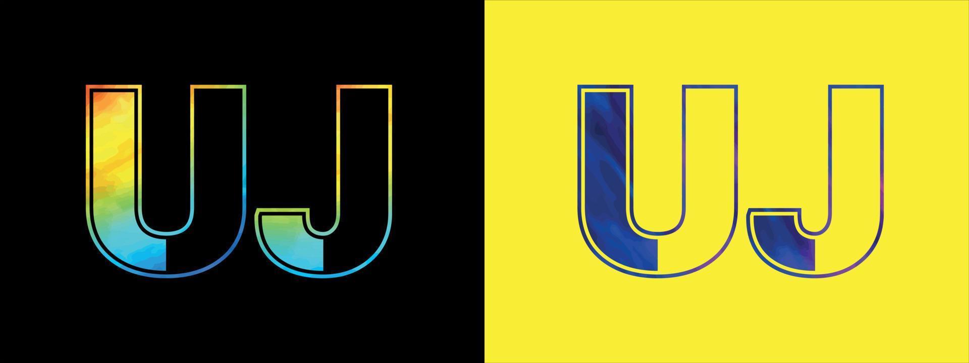 uniek uj brief logo icoon vector sjabloon. premie elegant alfabet logo ontwerp voor zakelijke bedrijf