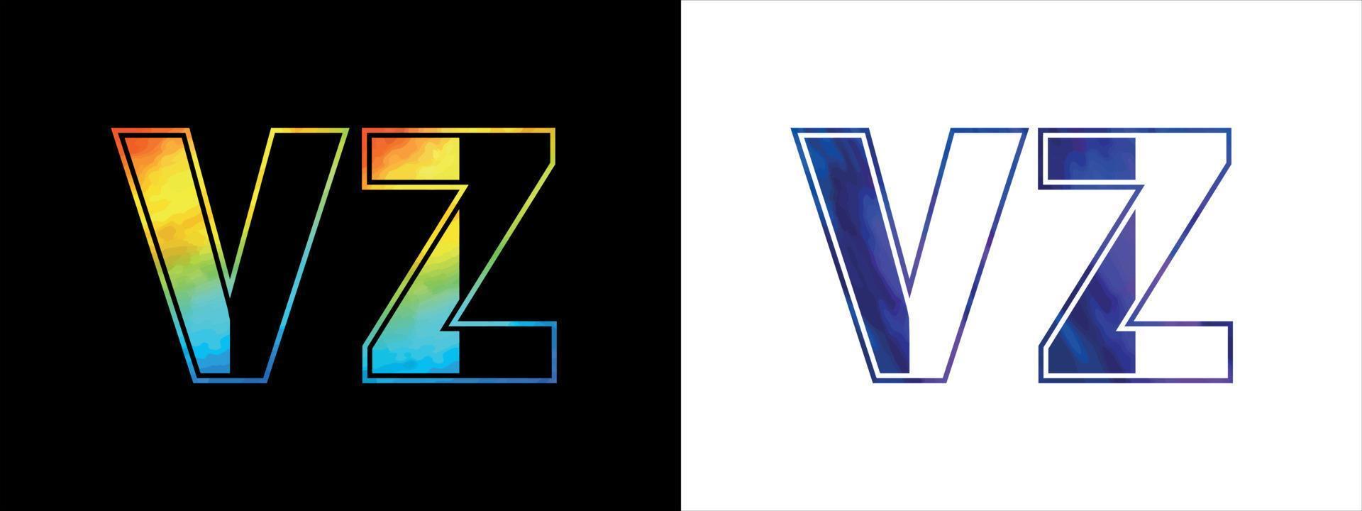 brief vz logo ontwerp vector sjabloon. creatief modern luxueus logotype voor zakelijke bedrijf identiteit