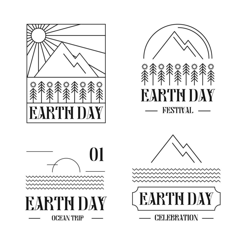 aarde dag teken illustratie, geschikt voor poster, logo en veel meer vector