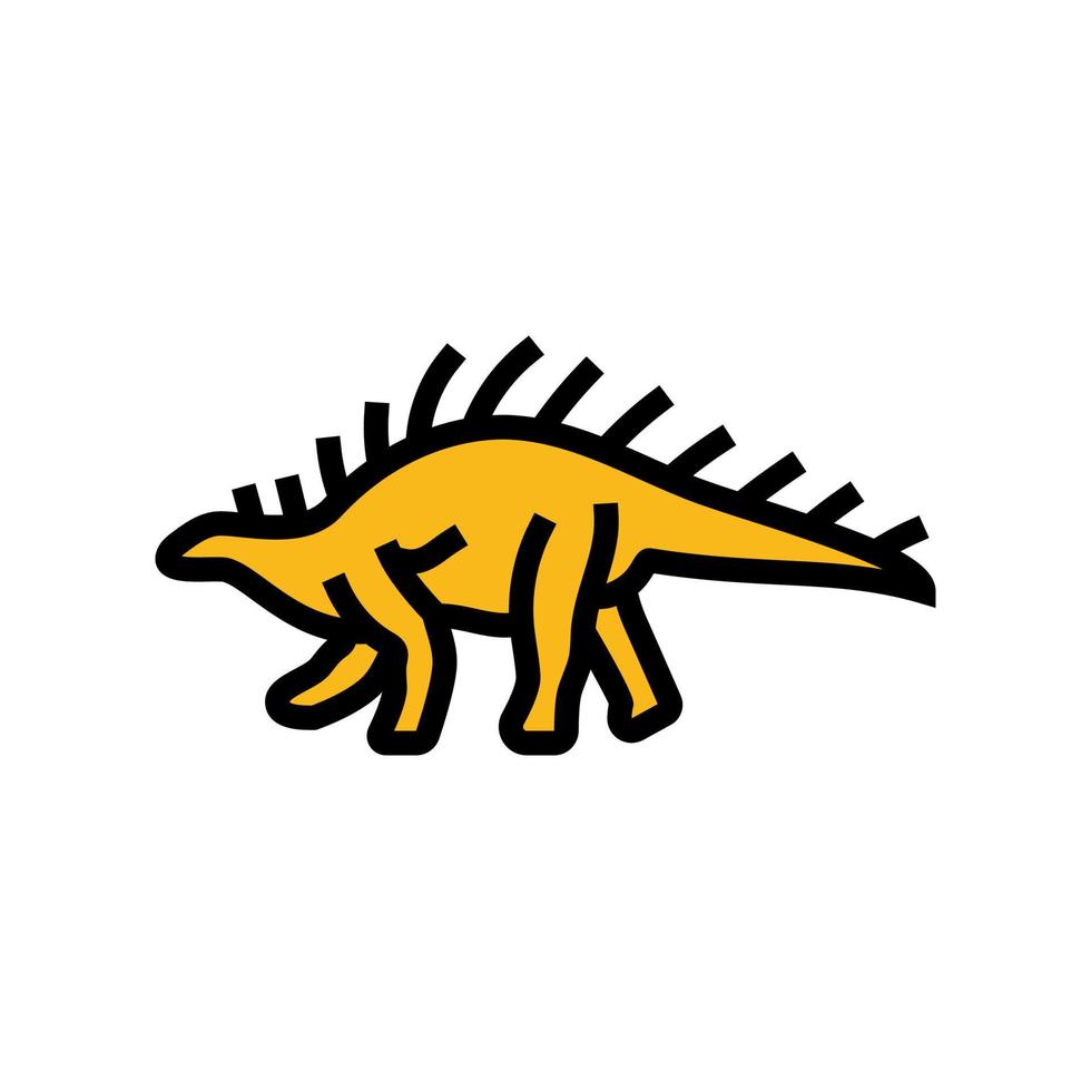 kentrosaurus dinosaurus dier kleur icoon vector illustratie