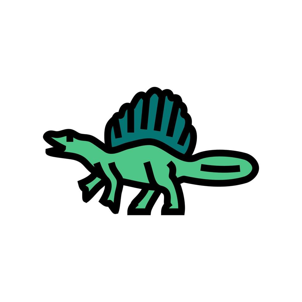 spinosaurus dinosaurus dier kleur icoon vector illustratie