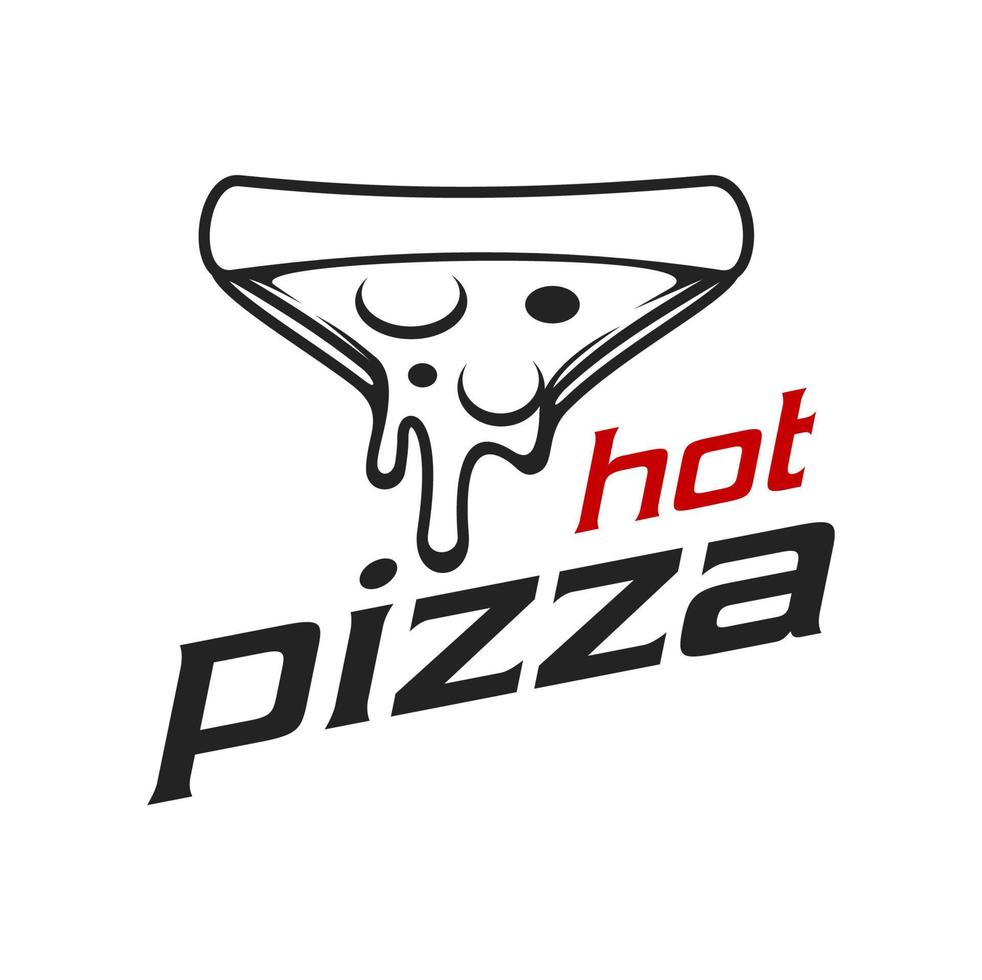 pizza icoon van Italiaans restaurant, pizzeria vector