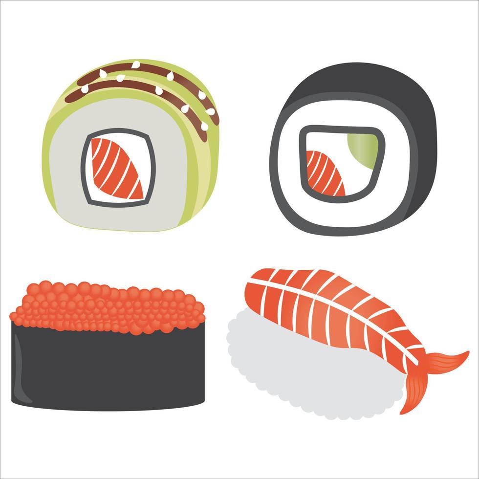 sushi broodjes icoon, vector, illustratie, symbool vector