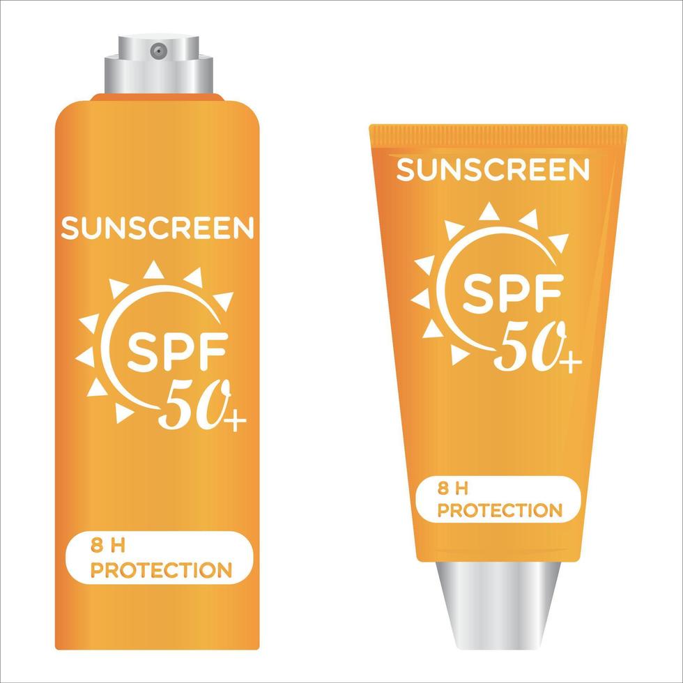 zonnescherm spf 50 icoon, vector, illustratie, symbool vector