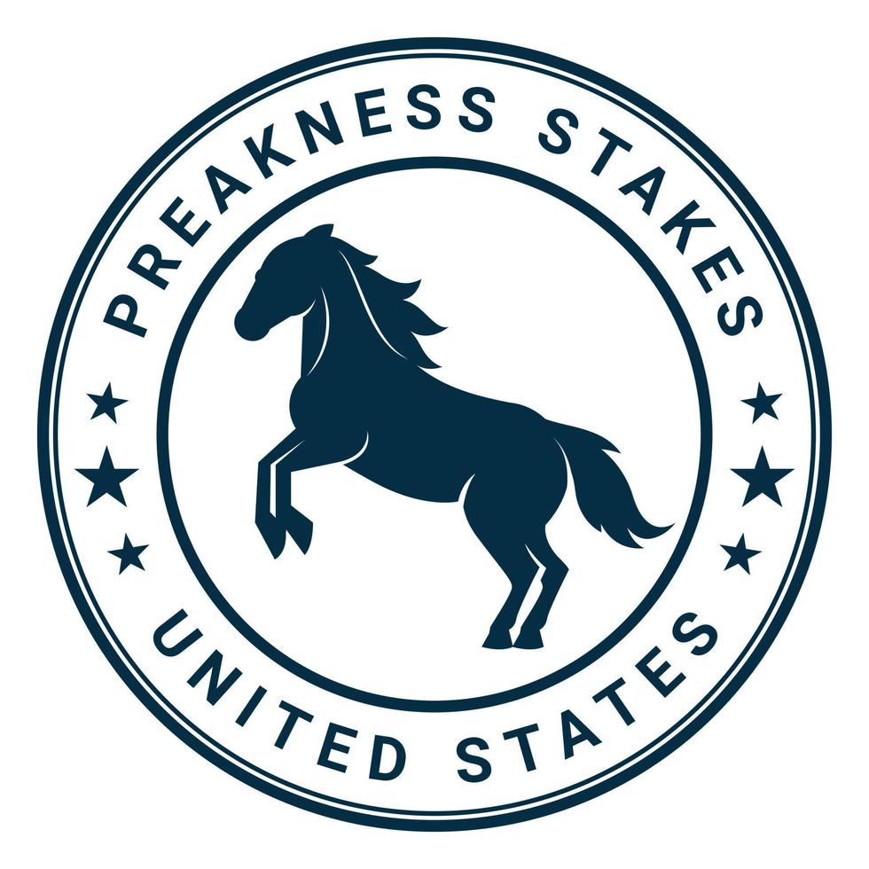 preakheid inzetten groet kaarten ontwerp, insigne, logo, zegel, stempel, rubber, sticker, Amerikaans volbloed paard ras insigne vector illustratie