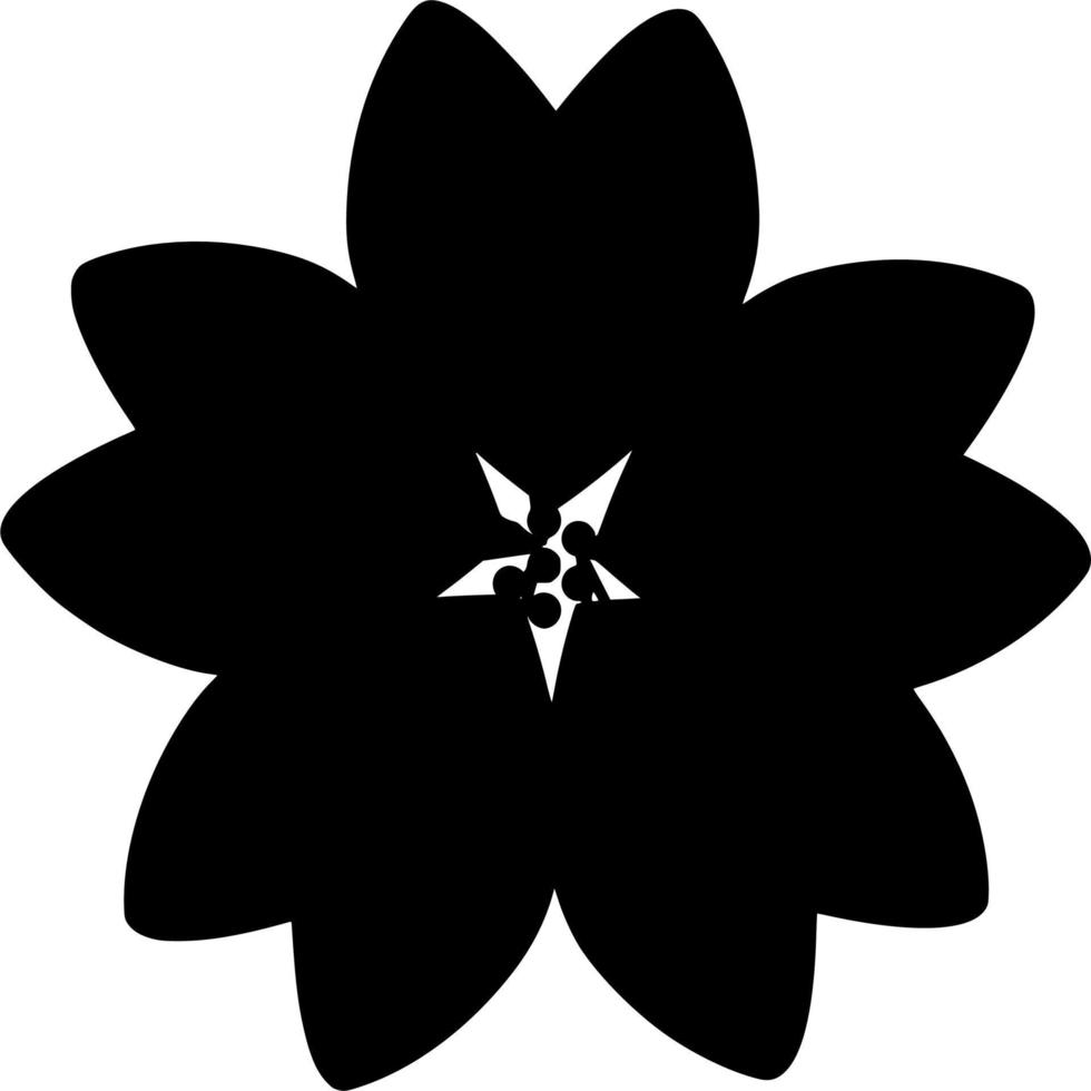 vector silhouet van bloemen Aan wit achtergrond