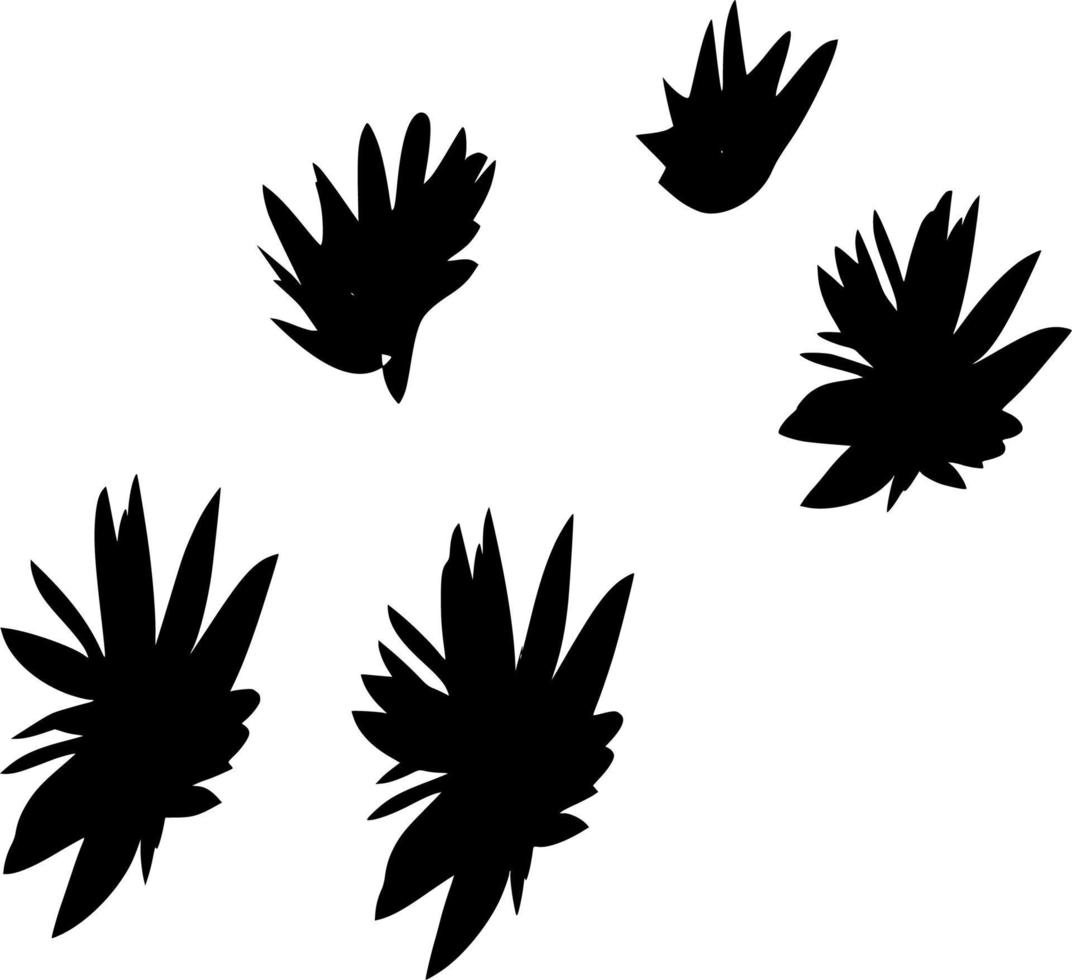 vector silhouet van bloemen Aan wit achtergrond