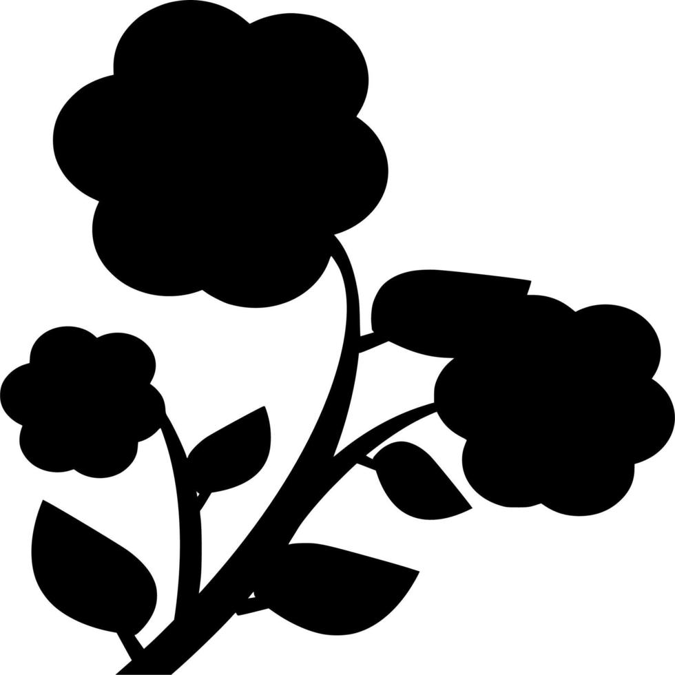 vector silhouet van bloemen Aan wit achtergrond