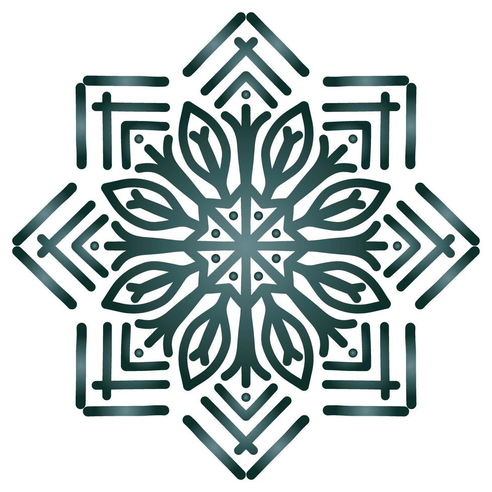 Islamitisch mandala ronde kant patroon vector