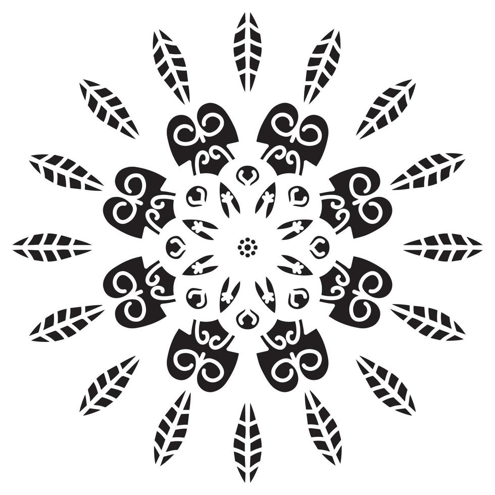 mandala stencil abstract bloemen ornament vector