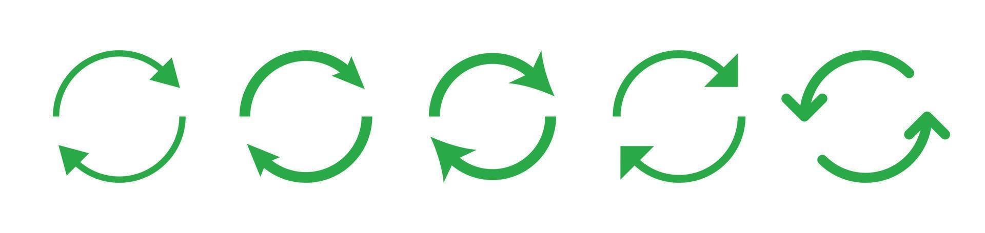 eco groen pijl icoon reeks eps10 - vector