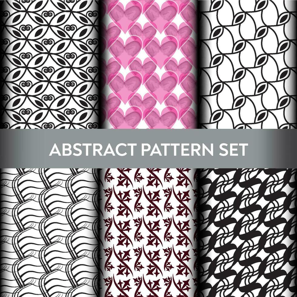 reeks van vector abstract naadloos patroon ontwerp sjabloon