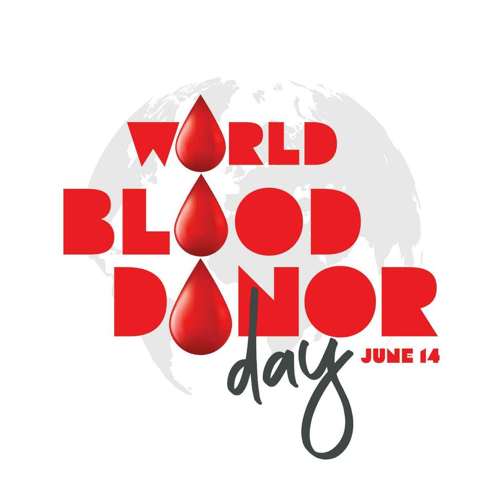 vector illustratie van wereld bloed schenker dag juni 14. schenken een bloed opslaan een leven.
