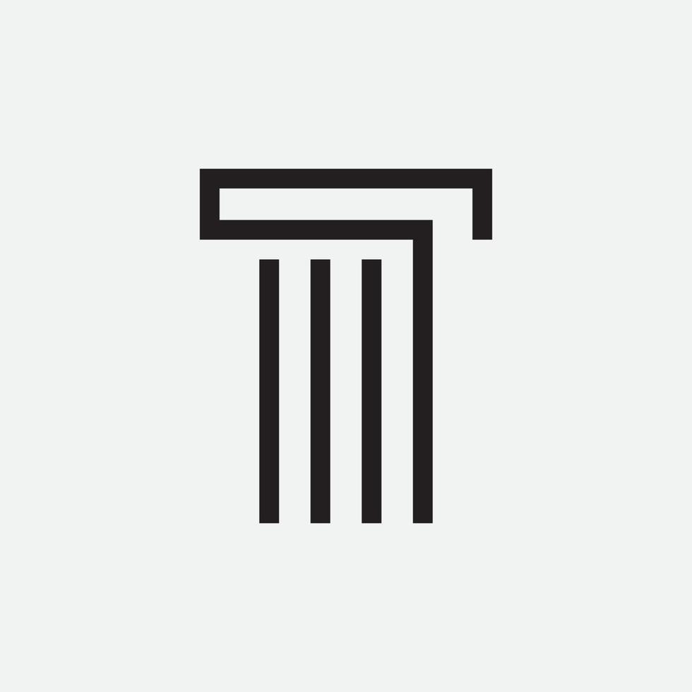 kolom pictogram vector logo sjabloon illustratie ontwerp