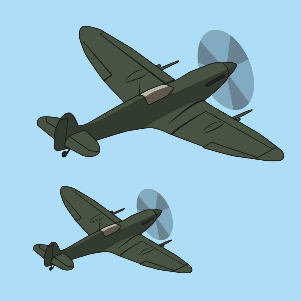 wijnoogst gevechtsvliegtuig illustratie vector ontwerp