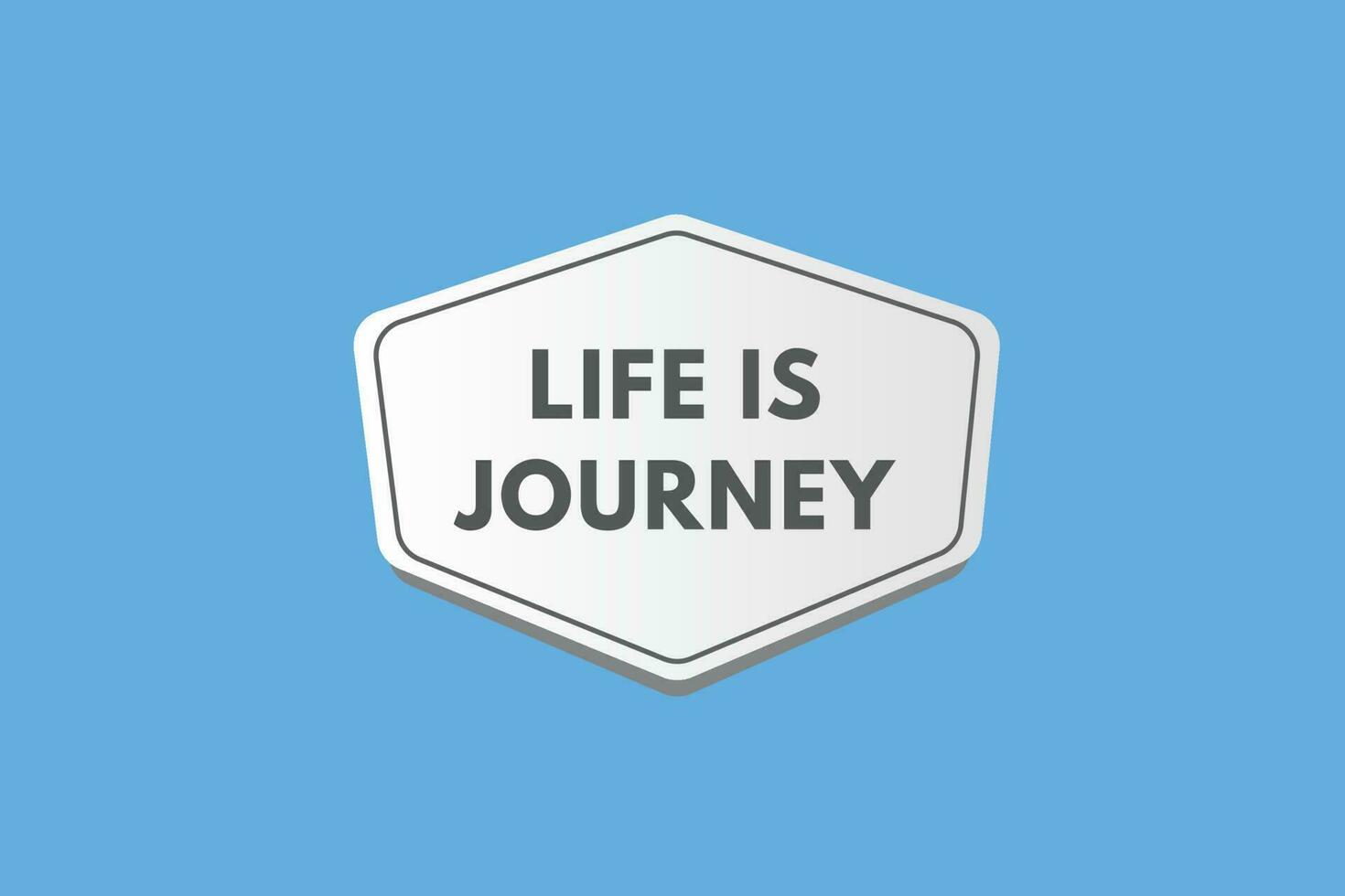 leven is reis tekst knop. leven is reis teken icoon etiket sticker web toetsen vector