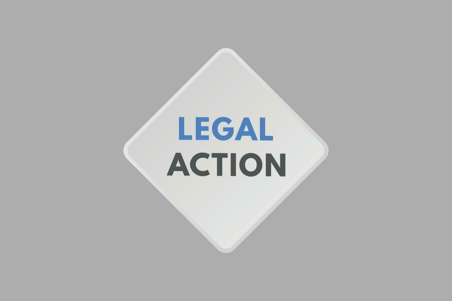 wettelijk actie tekst knop. wettelijk actie teken icoon etiket sticker web toetsen vector