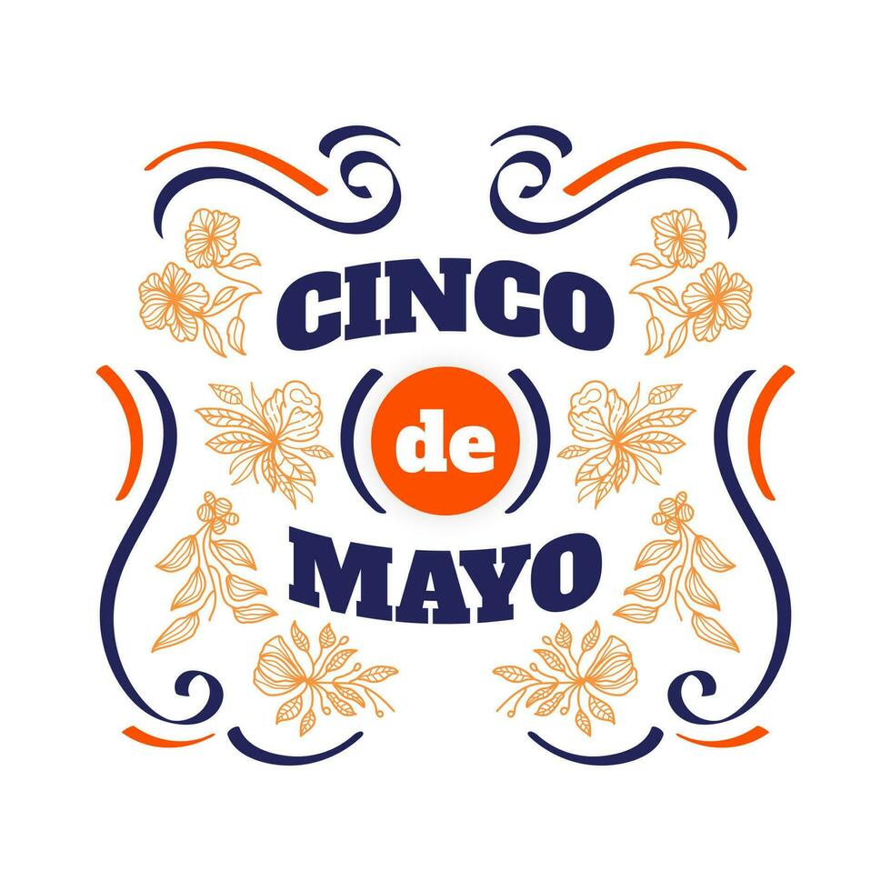 kleurrijk cinco de mayo belettering. kan worden gebruikt voor banier, poster, en groet kaart vector