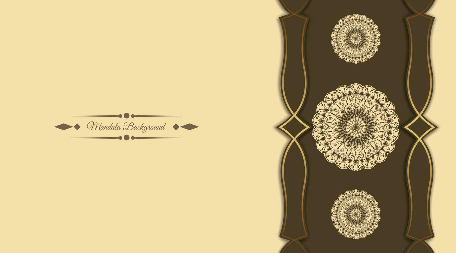 luxe mandala uitnodiging achtergrond, vector ontwerp