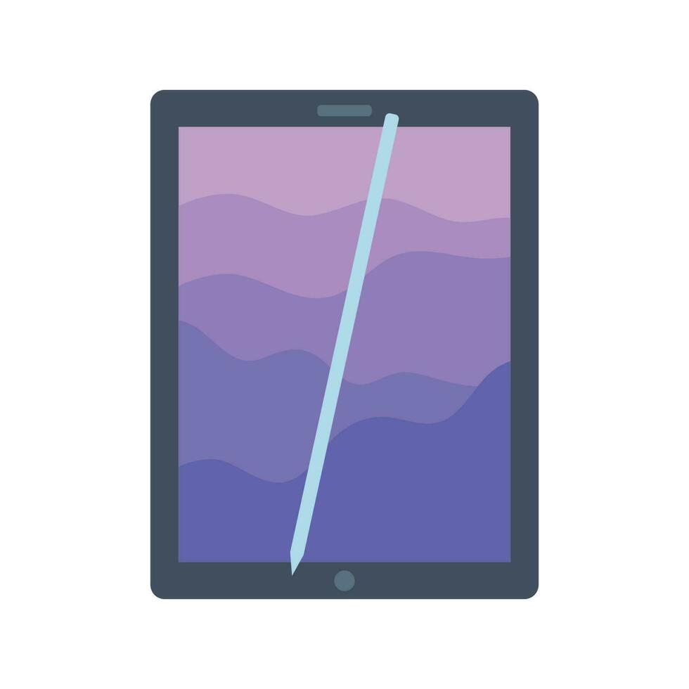 tablet met stylus pen vector