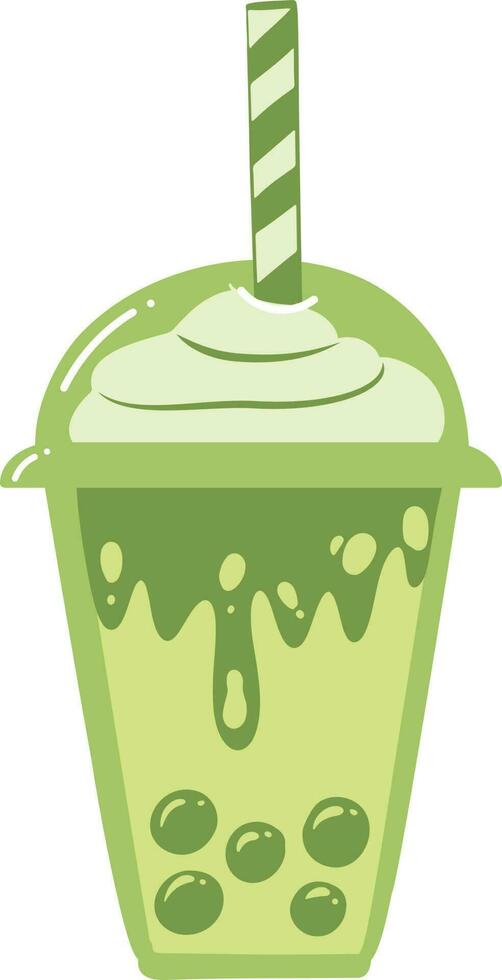 boba groen thee illustratie vector