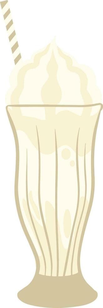 vanille milkshake illustratie vector