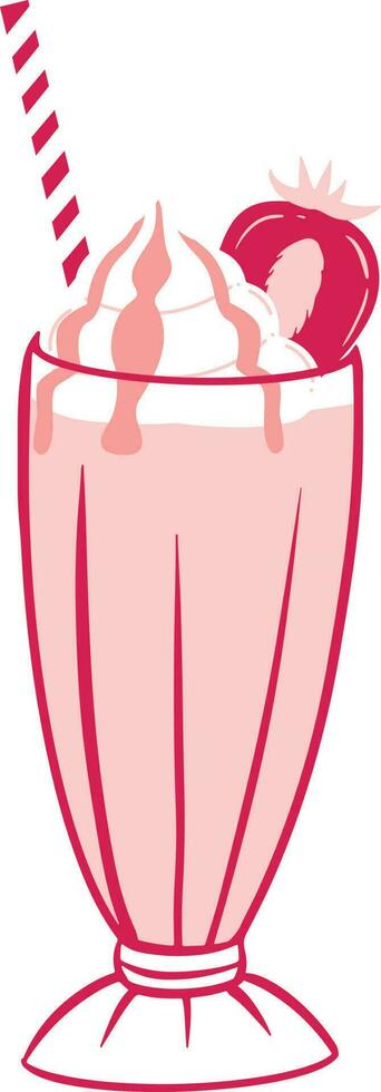 aardbei milkshake illustratie vector