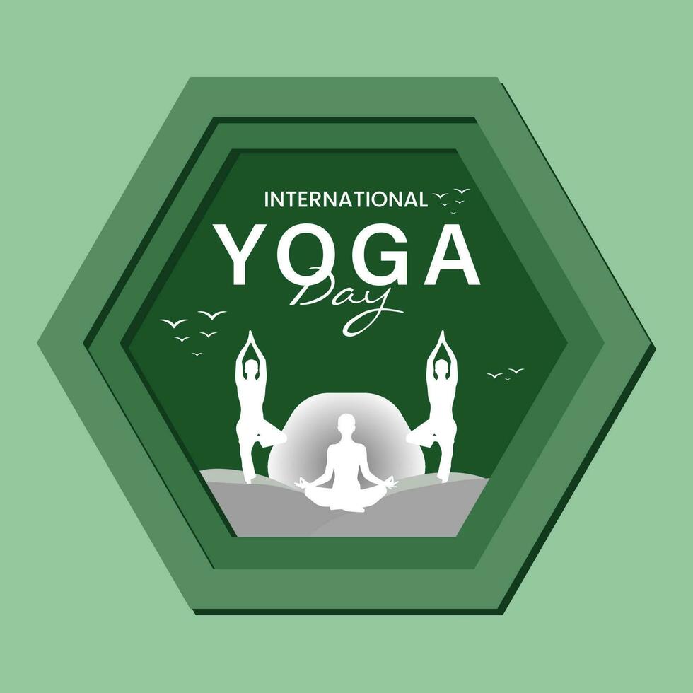 yoga dag post ontwerp vector