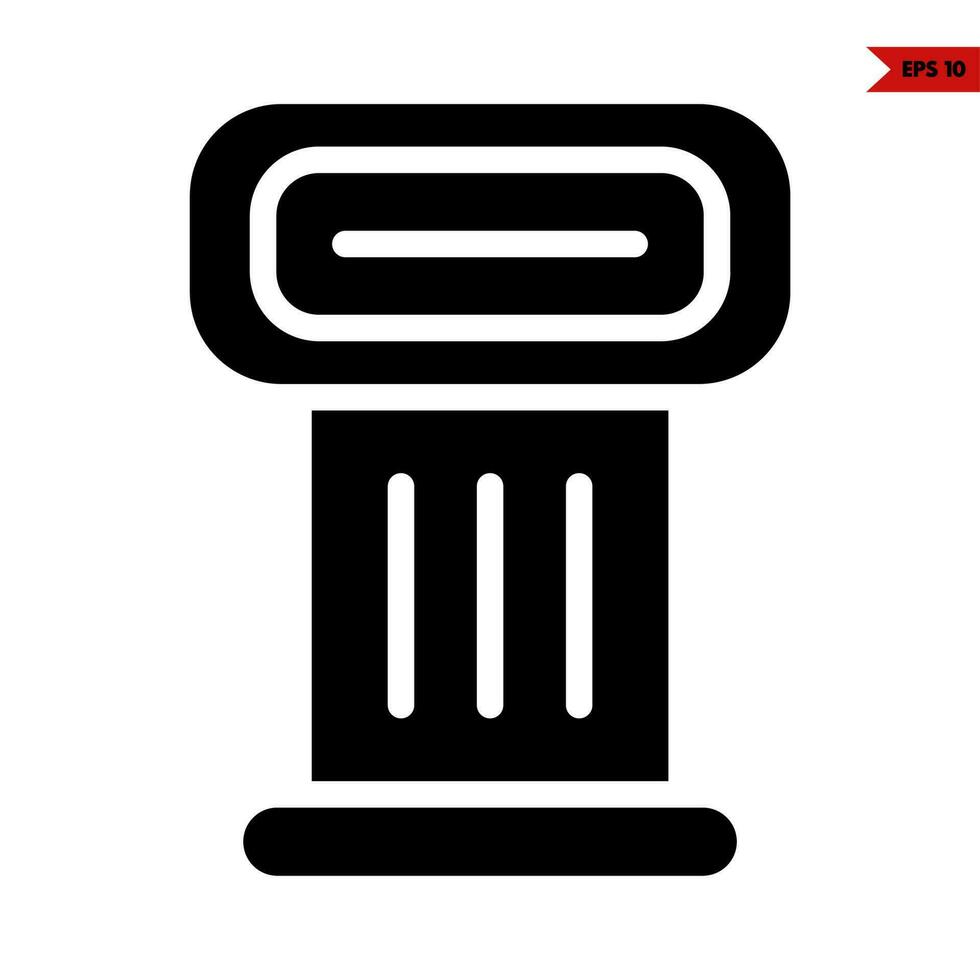 bord glyph icoon vector