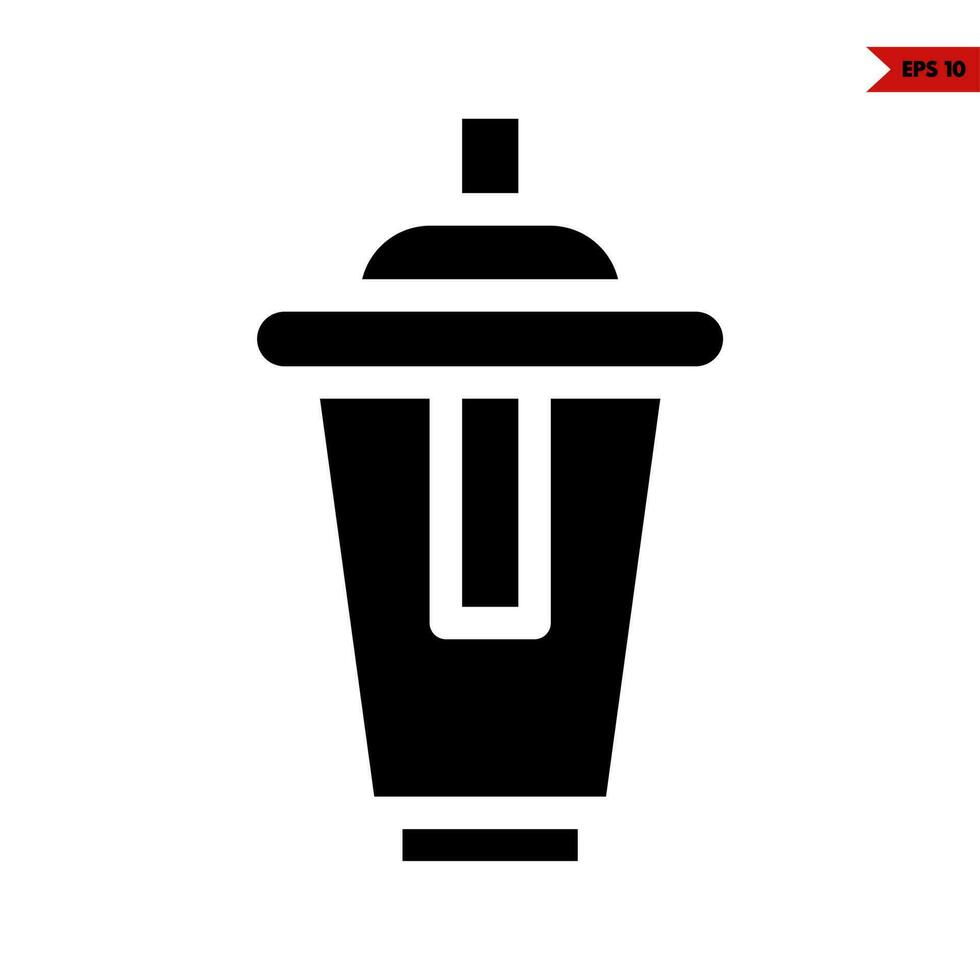 kop drinken glyph icoon vector