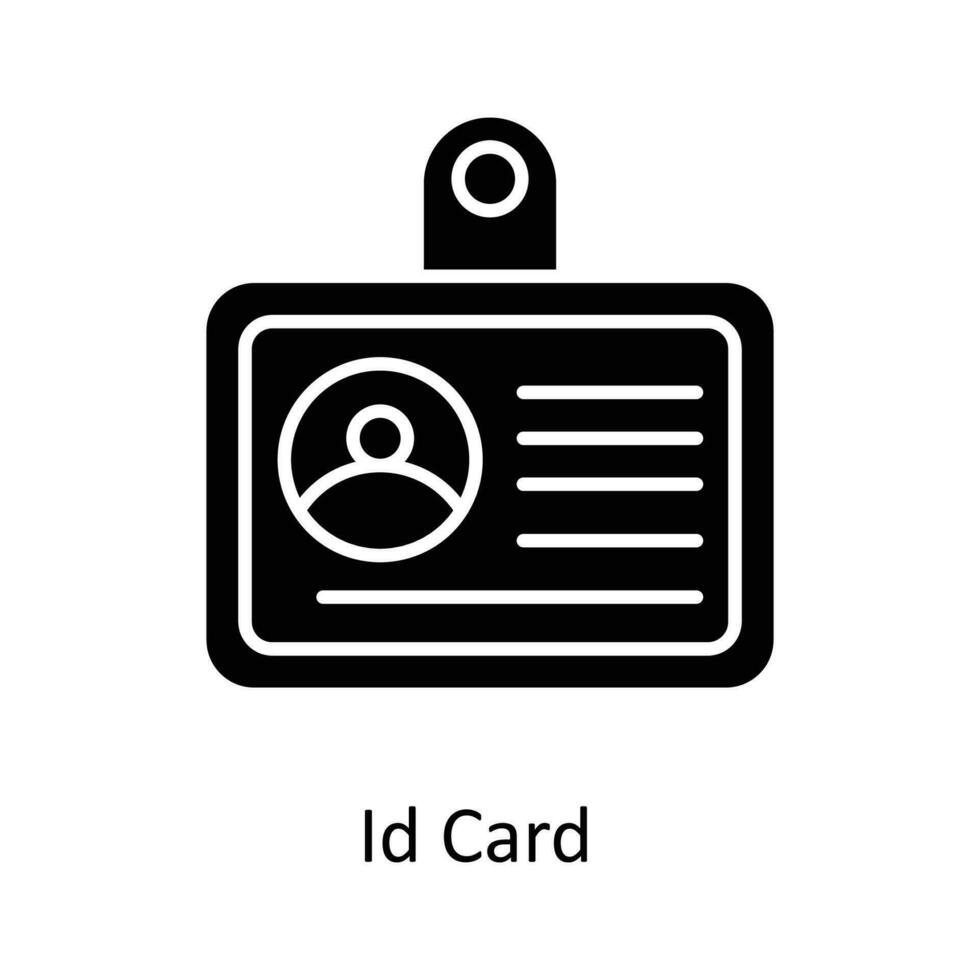 ID kaart kaart vector solide pictogrammen. gemakkelijk voorraad illustratie voorraad