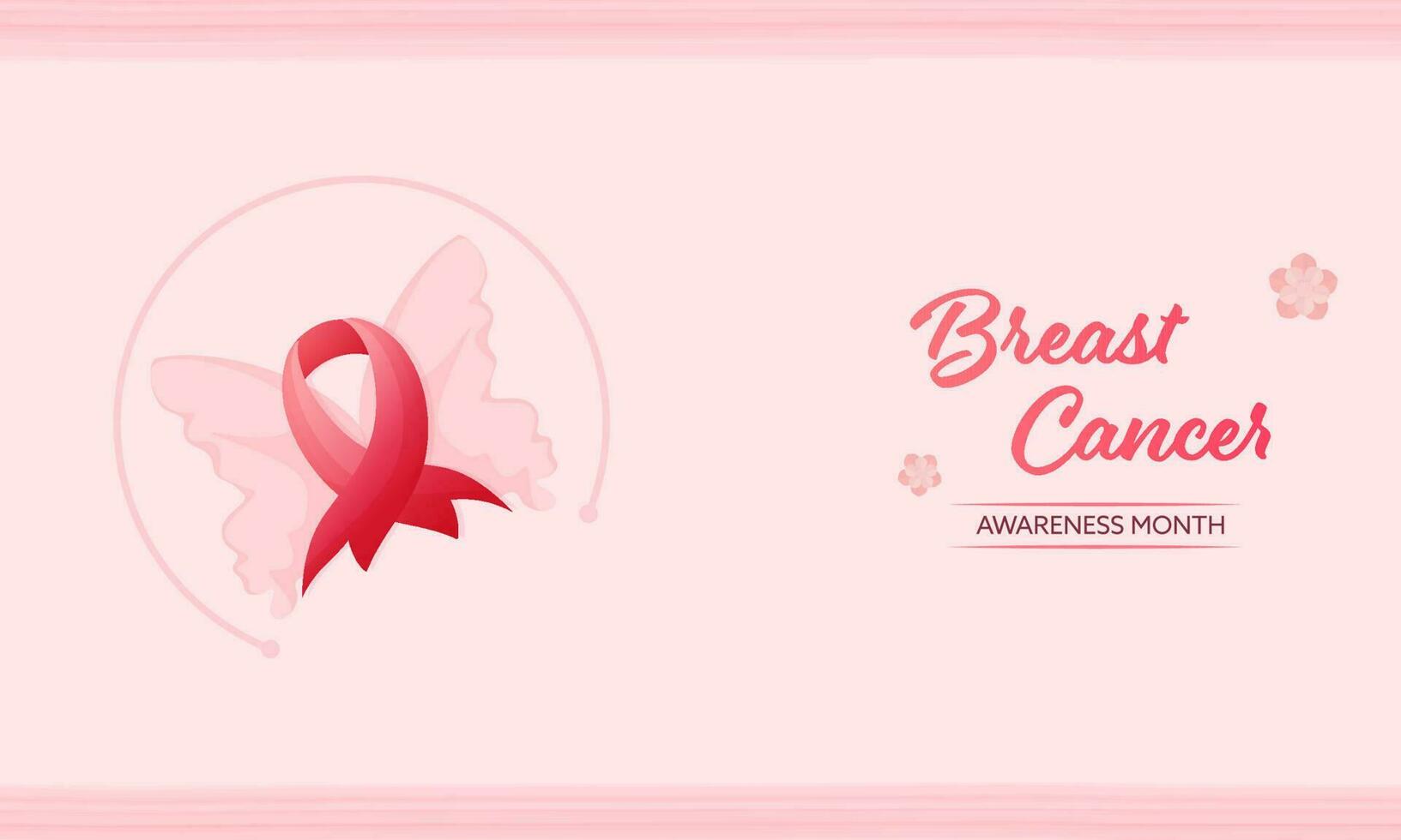 borst kanker bewustzijn maand oktober, vlinder droeg roze lint, borst kanker bewustzijn symbool Aan roze achtergrond. vector