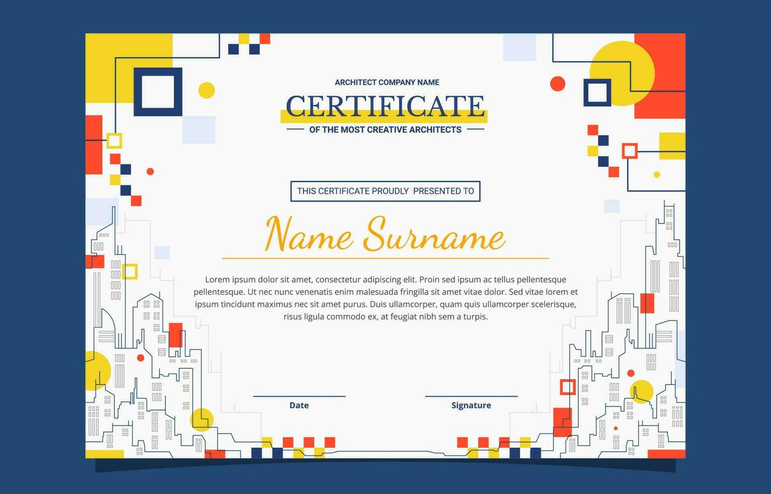 certificaat professioneel sjabloon vector