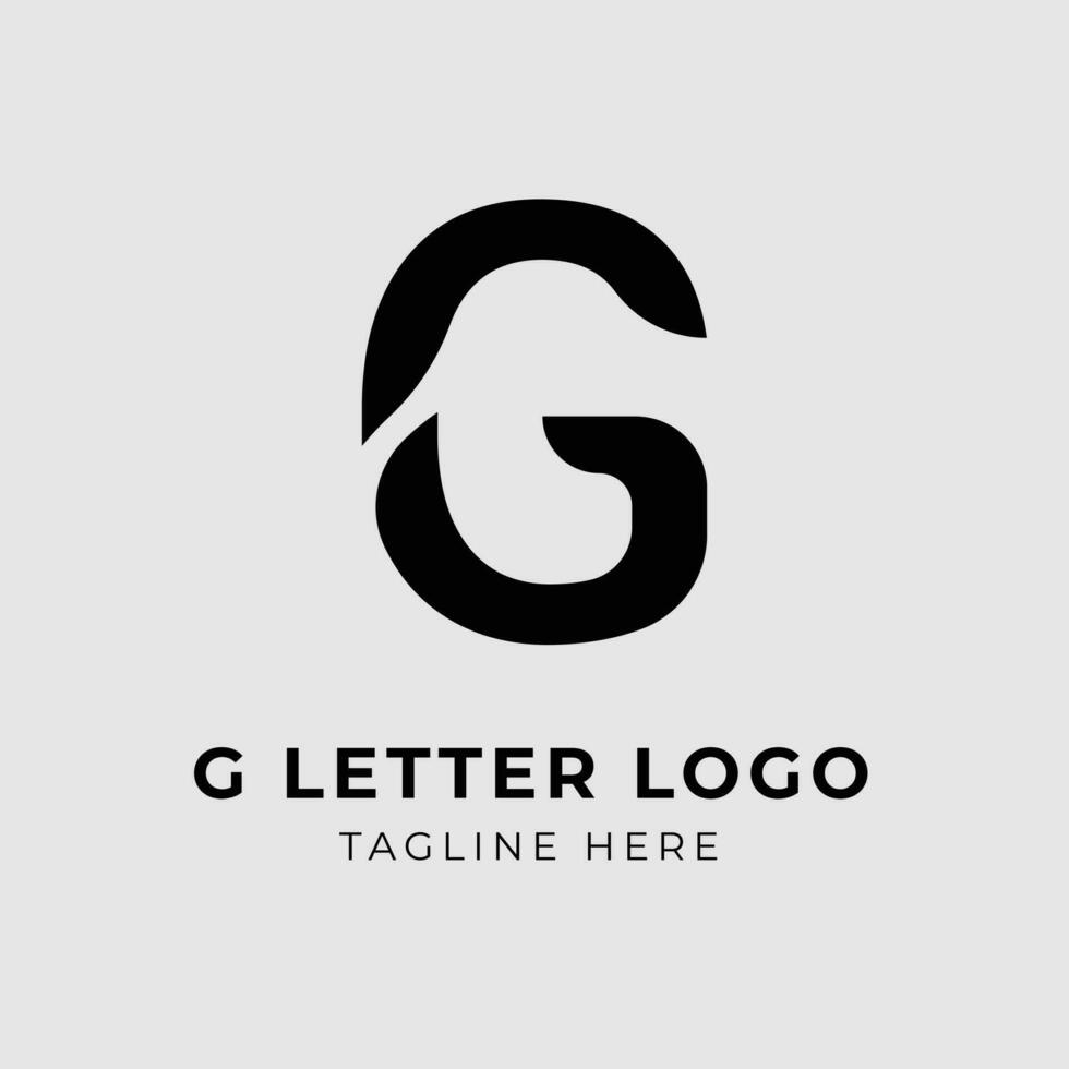 g modern brief logo ontwerp concept vector