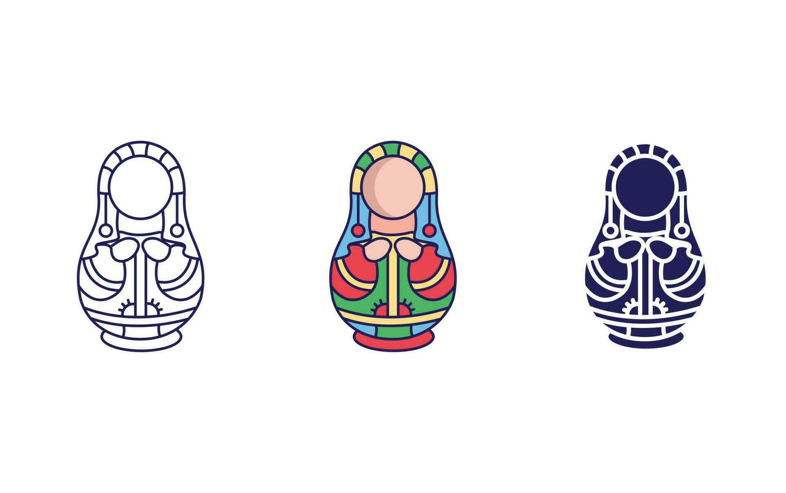 matryoshka vector icoon