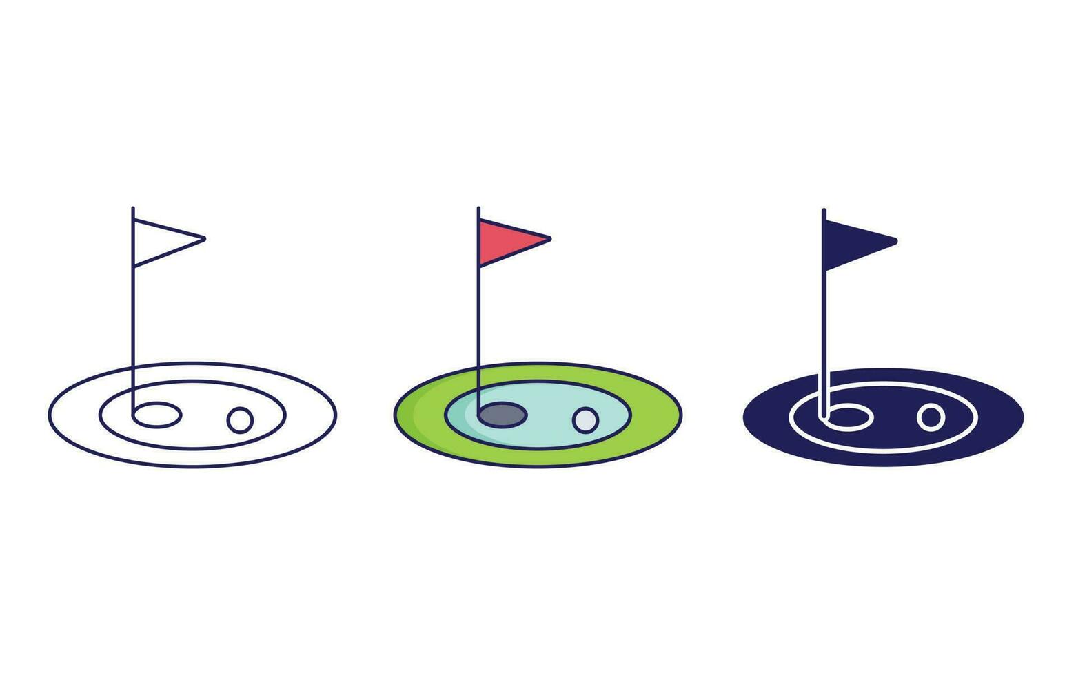 golf stadion vector icoon